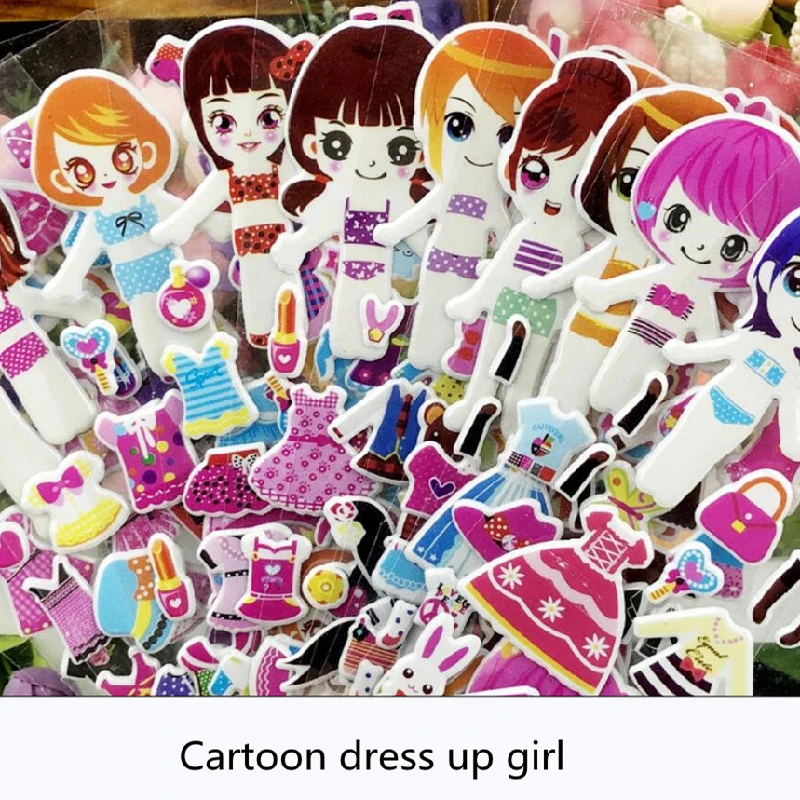 6 Sheets Hot Cartoon Little Girls Princess Stickers for Shugo Chara Kids Educational Toys Birthday Gift Notebook Decors