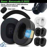 Almohadillas para auriculares Razer Barracuda Razer Barracuda X 2022, almohadillas de repuesto, tela de malla, cubiertas de memoria, esponja, proteína suave
