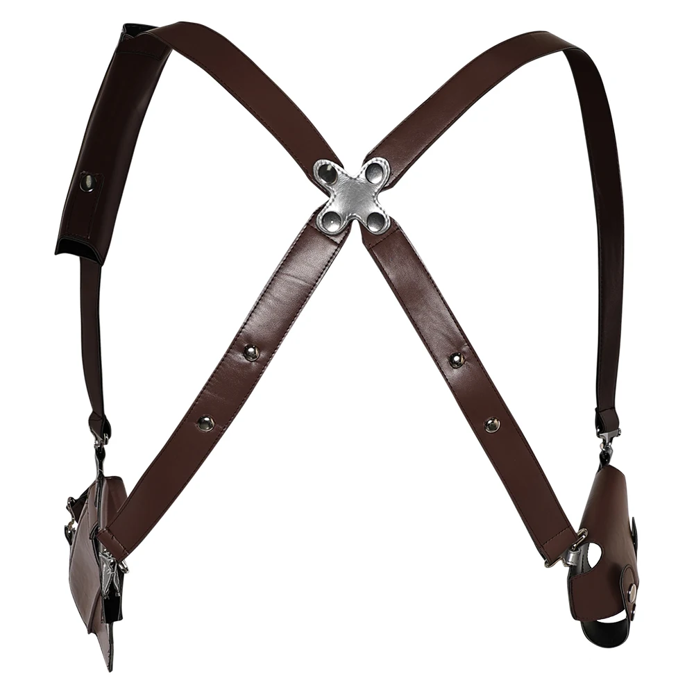 ليون كوسبلاي كينيدي حزام الأشرطة حقائب للرجال تمويه الجلود تسخير لعب الأدوار الدعائم هالوين كرنفال زي الملحقات