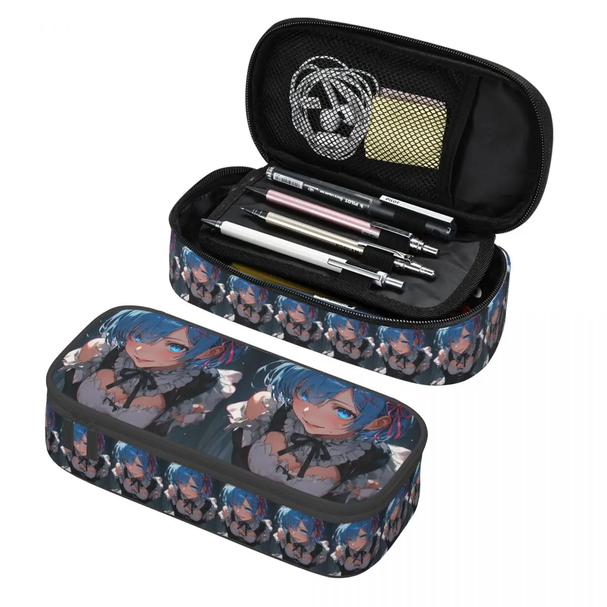 

Sexy Cute Rem Anime Pencil Cases Pencil Pouch Storage Stationery Supplies Big Capacity Pen Box Pencil Bag for Kids