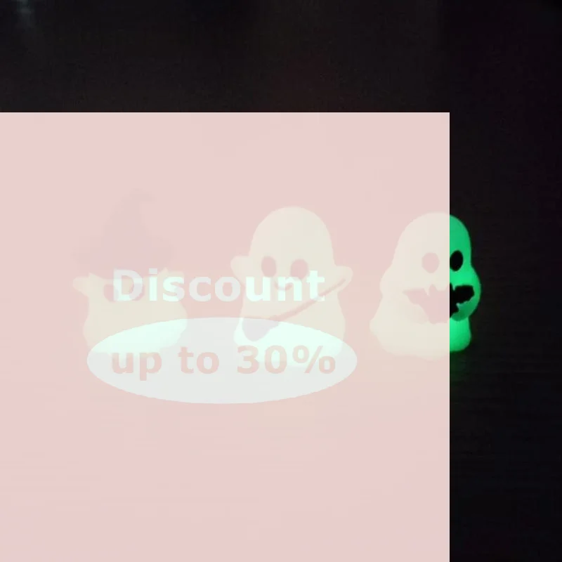 [1/3Pcs Halloween Luminous Mini Ghost Statue Soft Glow In Dark Cute Spooky Table Decor Baking Topper Holiday Ornament]