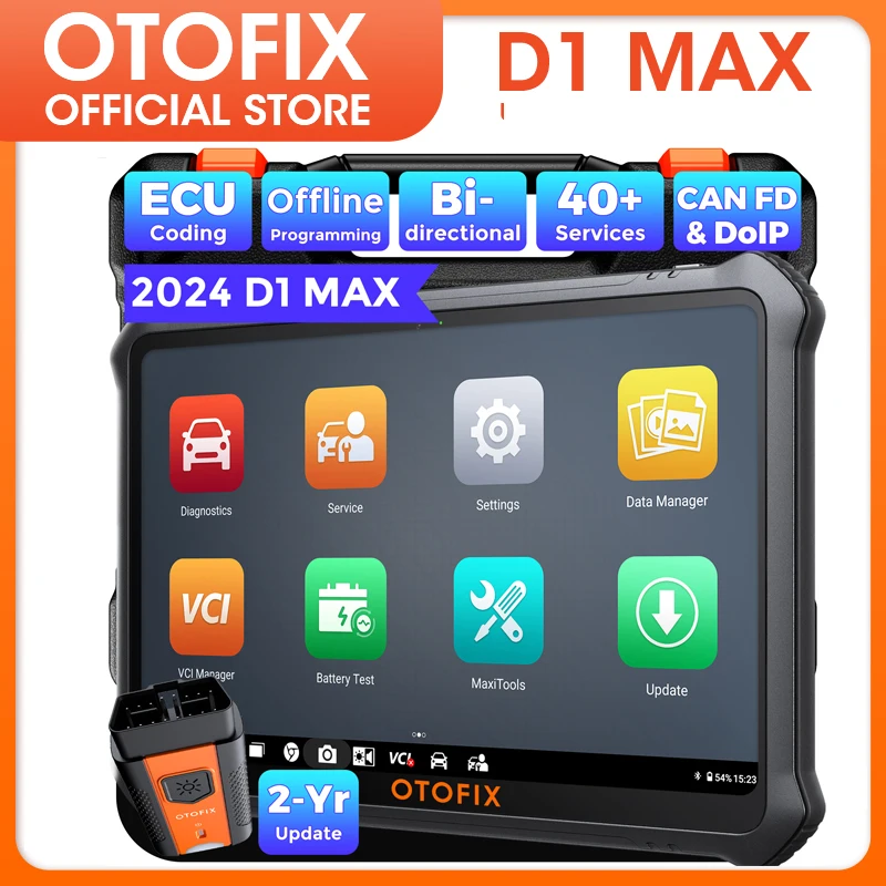 OTOFIX D1 Max Diagnostic Scanner Bi-Directional Bluetooth Scan Tool ECU Coding OBD2 Diagnostic Tools 2 Year Free Update