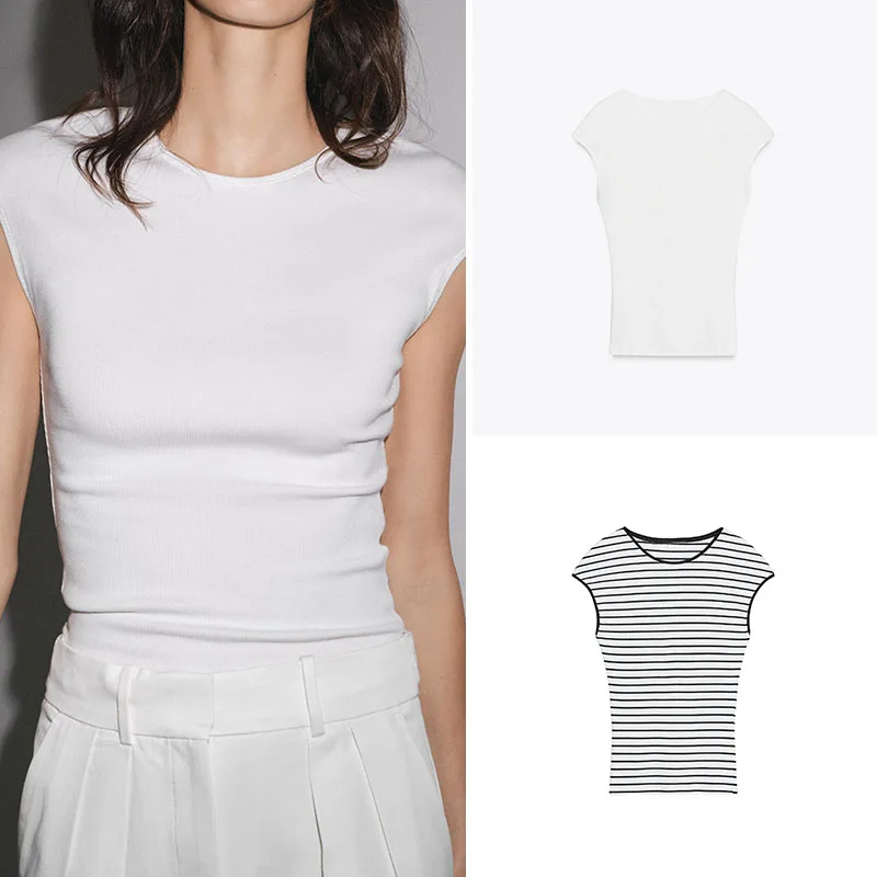 

Faionable ребристая круглая футболка Ne ort Sve, Новое поступление, летняя женская уличная футболка обычной длины, облегающая футболка