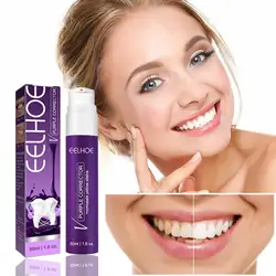 50ml Purple Safe Whitening Toothpaste Refreshing Breath Removal Cleaning Dentifrice Teeth Care Mousse Foam Teeth Tooth Plaq L0R6