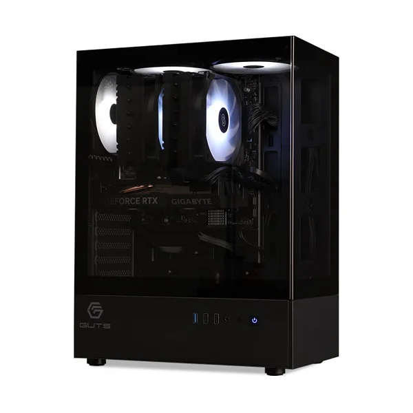 Monster Gats Y223 Aqua Middle Tower Case Black