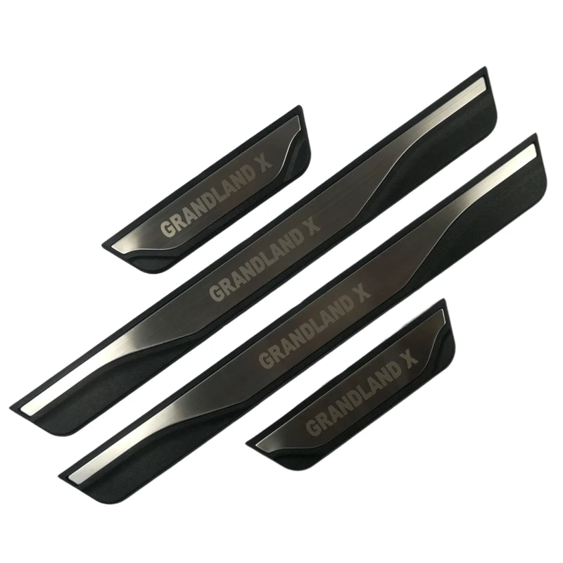 For Opel Grandland X Door Sill Scuff Plate Cover Trim Stainless Steel Threshold Pedal Styling Protect car assecories