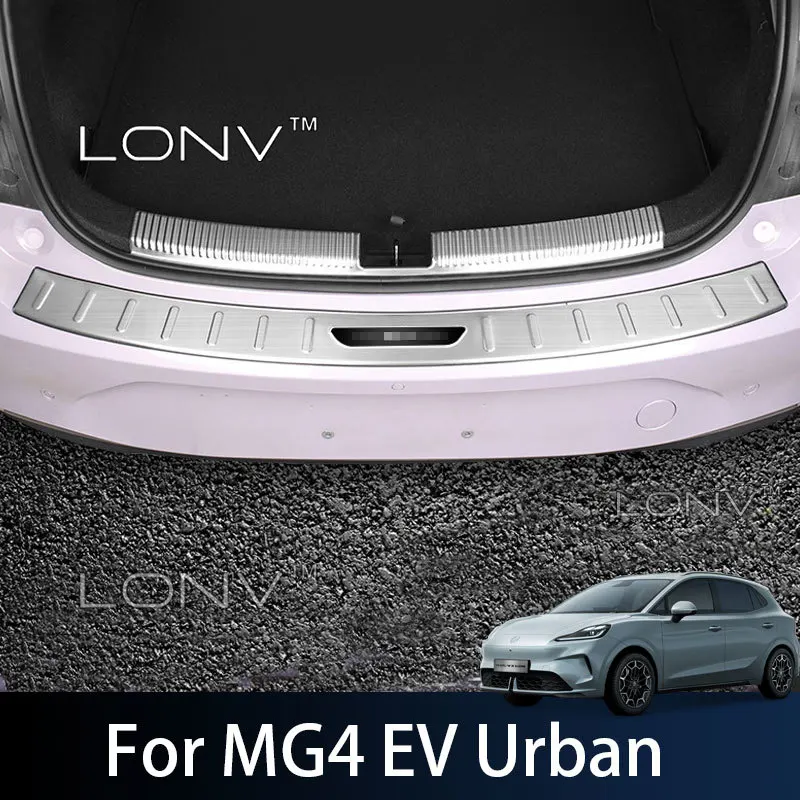For MG4 EV Urban 2026 2027 Car Stainless Steel Rear Trunk Scuff Plate Cover Protector Sill Trunk Tread Plate Trim Accessories