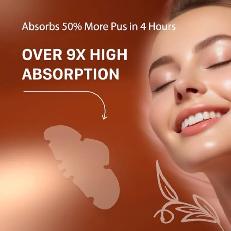 코팩 패치 XL 12개입 하이드로콜로이드 의료용 얼굴 피부 관리 여드름 및 뾰루지 치료용 흡수성 코팩