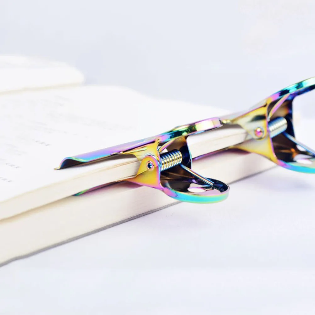 5 قطعة قوس قزح الموثق 65 مللي متر 50 مللي متر 40 مللي متر 30 مللي متر 20 مللي متر ذيل طويل المفصلي كليب قسط الفولاذ المقاوم للصدأ قوي الربيع مشبك ورق للمنزل