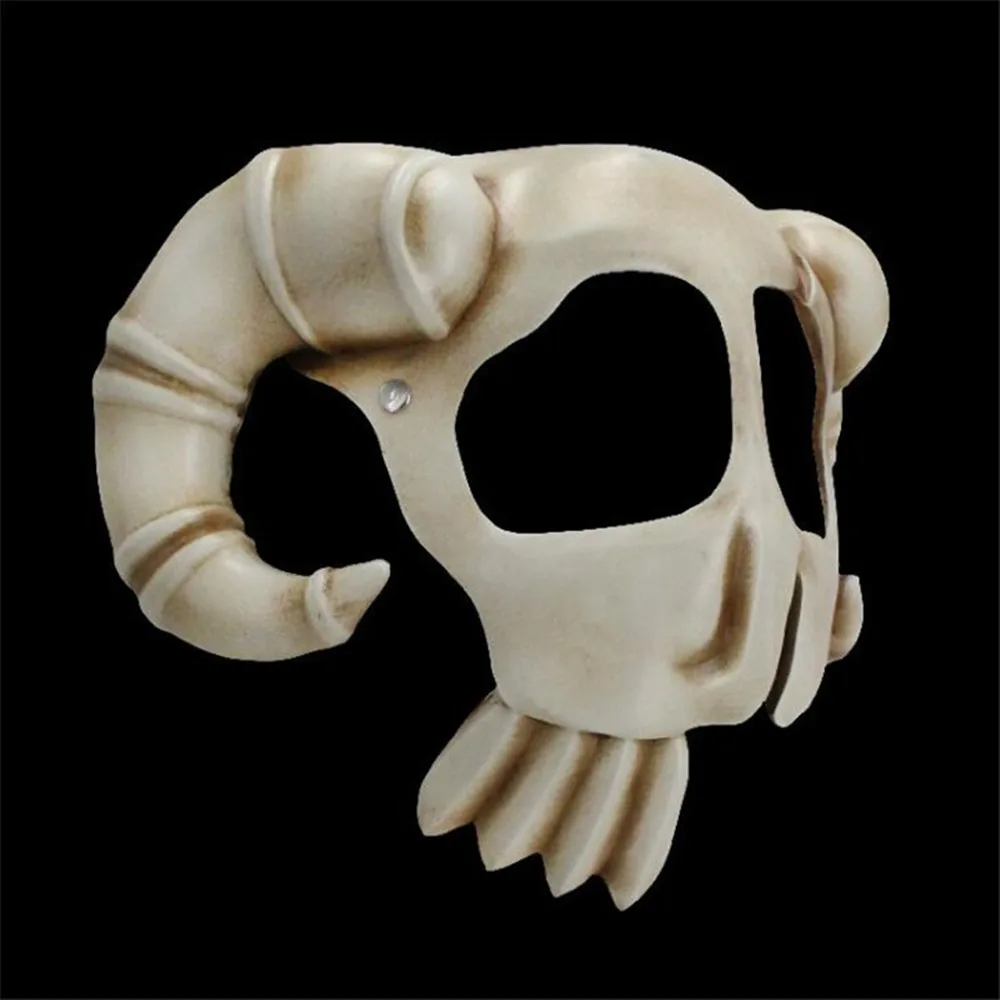 Full Size Skull Horn Cosplay Mask, Costume Props, Halloween Party Masquerading Balls, Resin