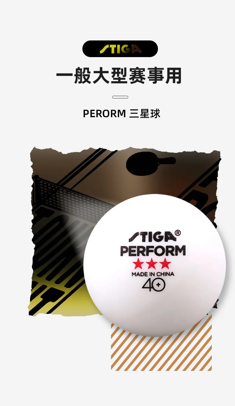 STIGA 3 Sterne 40+ Tischtennisbälle ITTF ABS Neues Material Ping-Pong-Bälle mit Naht, hohe Elastizität, langlebig, Trainings-Spielbälle – Detail 3
