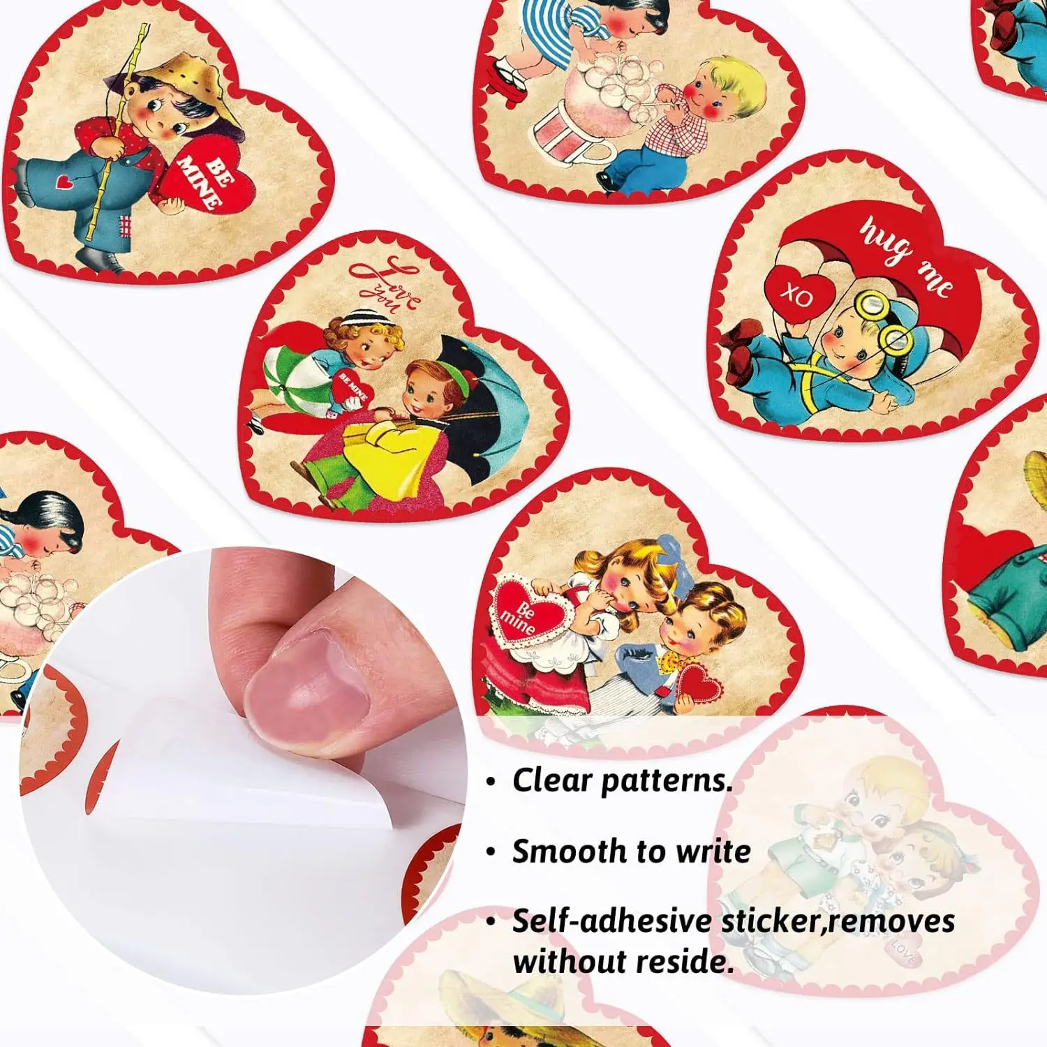 50-500pcs, 8 patterns, love Valentine's Day stickers, sealing stickers, gift decorations, sticker labels, 1-inch