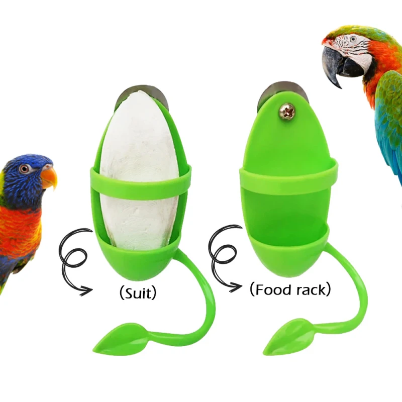 Bird Cuttlebone Holder Bird Cage Feeding Holder Vegetable Fruits Cuttlebone Holder For Parrot Budgies Parakeet Cockatiel