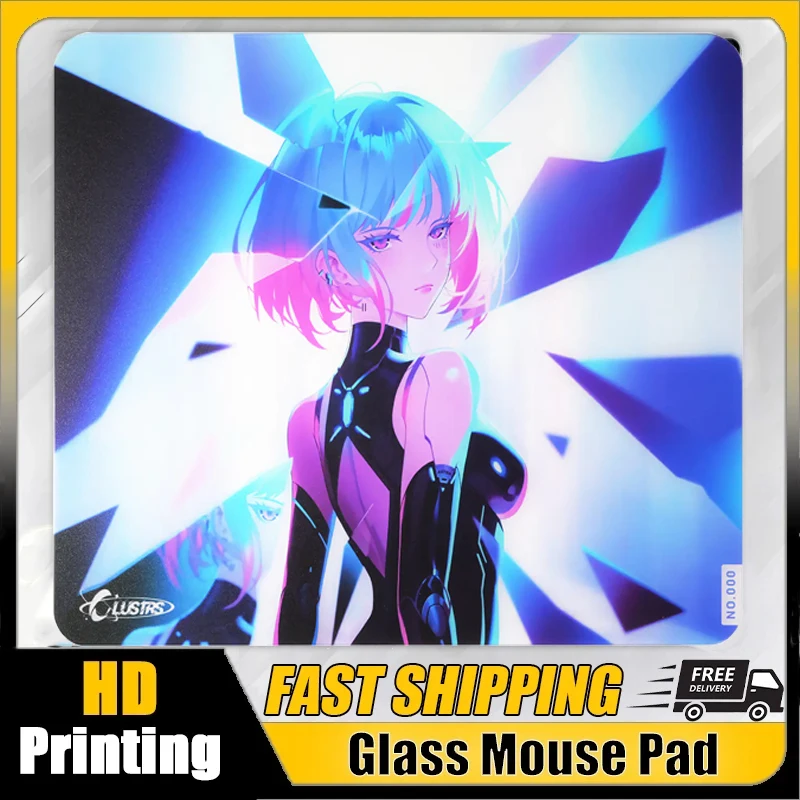 

The C-Clustrs Astra Gaming Glass Mouse Pad 2.5D Desktop Waterproof Stain Resistant Mat Tempered Hard Glass Pads For E-Sports FPS