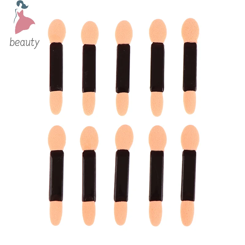 10 Stuks Wegwerp Oogschaduwborstel Dubbelzijdig Spons Latex Kit Make-Up Oogschaduw Borstels Voor Cosmetische Applicator Make-Up