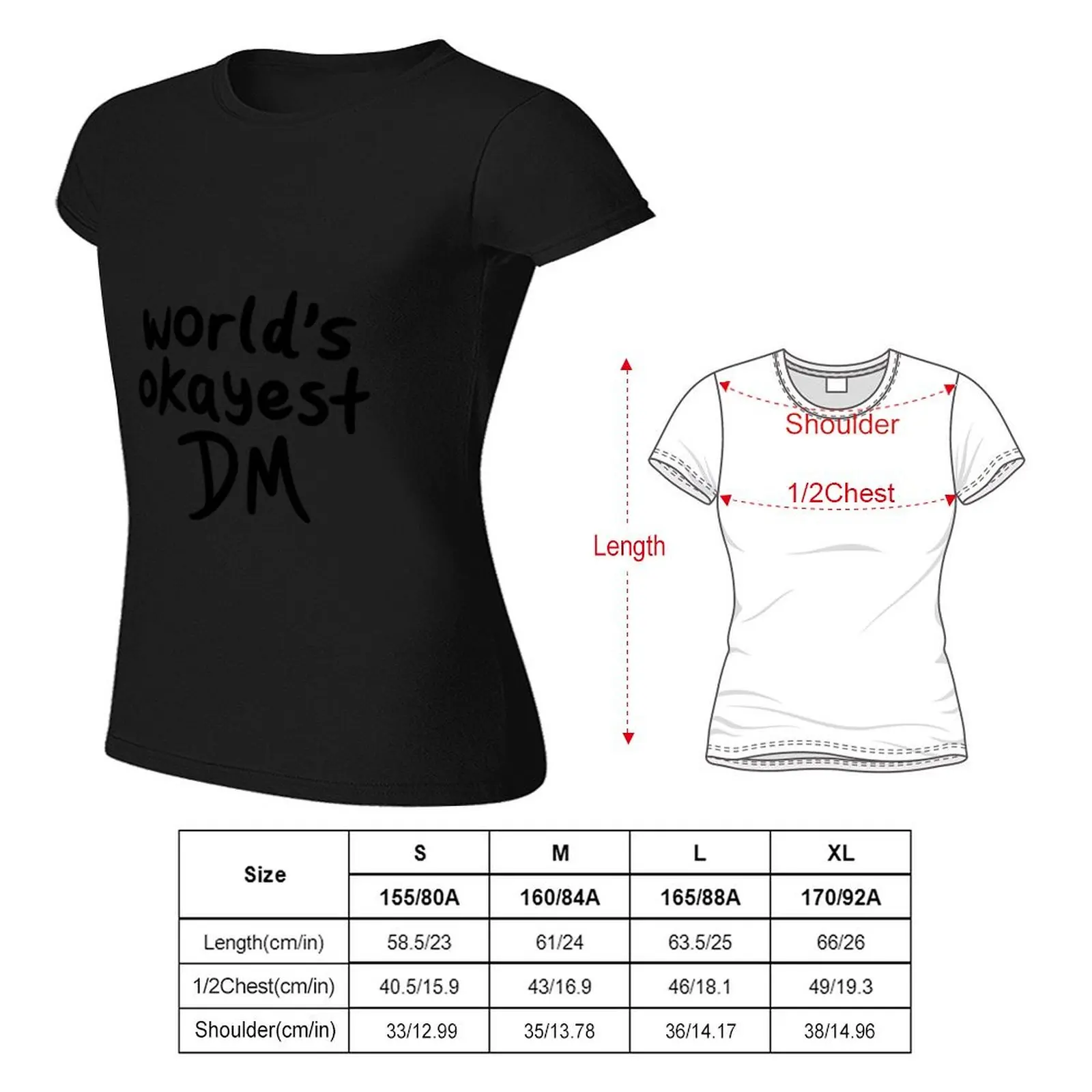 World's Okayest DM T-Shirt animal prinfor blacks Women's cotton t-shirt