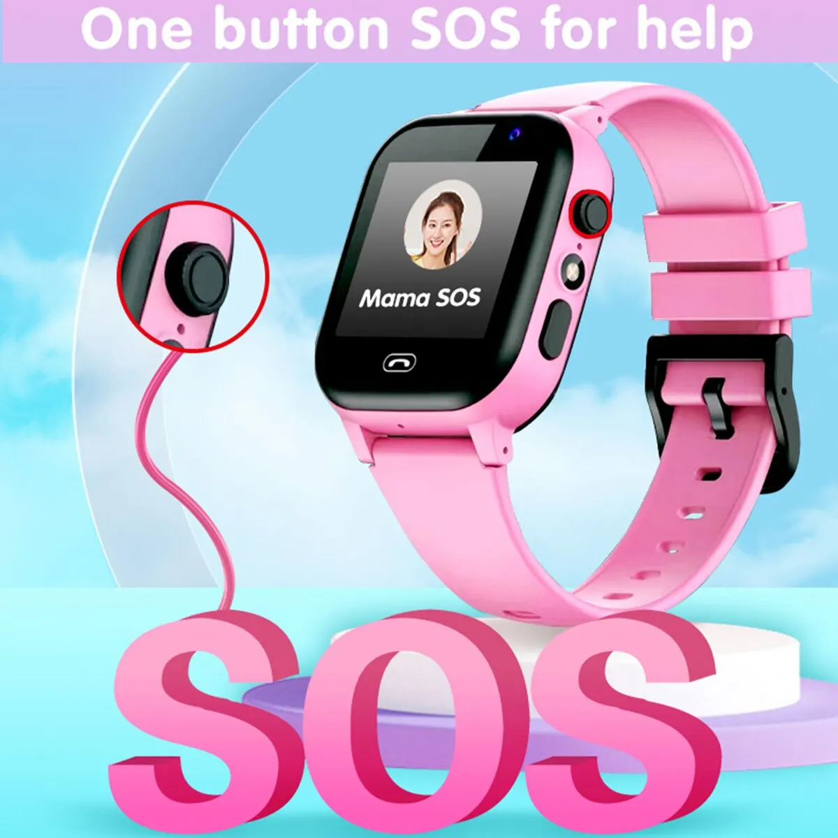 Kids Smart Watch SOS Call Outdoor Sport 2G Children Phone SmartWatch Real Location Tracker Children Photo Camera Gift Boy Girls