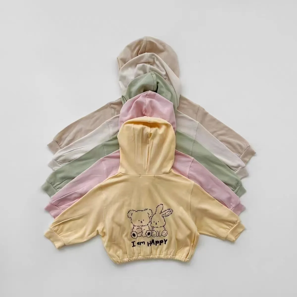 2026 Summer New Baby Long Sleeve Hooded Coat Cute Cartoon Print Infant Sunscreen Jacket For Boy Girl Tops Kids Clothes