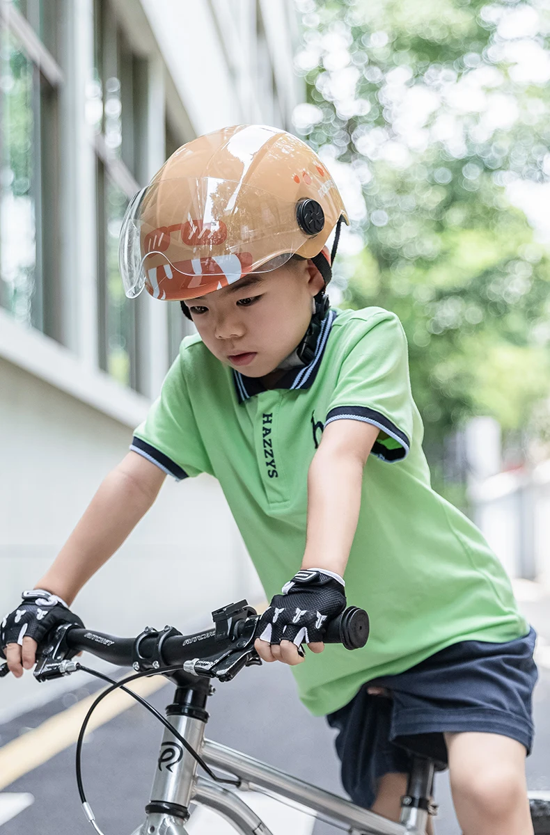 ROCKBROS Kinder-Fahrradhelm, integral geformt, für Kinder, Roller, Fahrradhelm, Cartoon-Motorrad, Radfahren, Sicherheitskappe, Helm – Detail 4