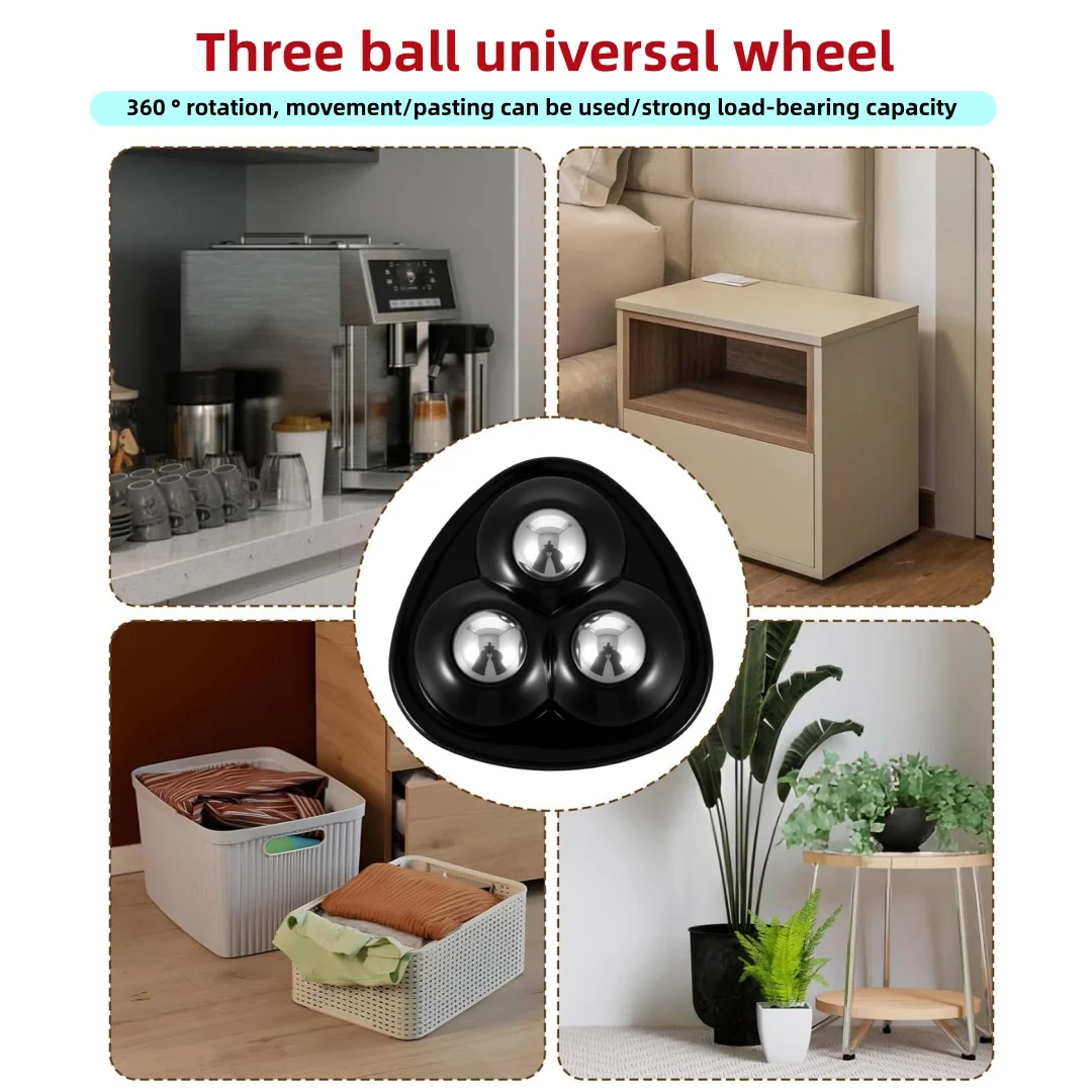 Mini Self-Adhesive Casters, Adhesive Rotating Sliders, Pulleys Suitable for Coffee Machines and Kitchen Appliances