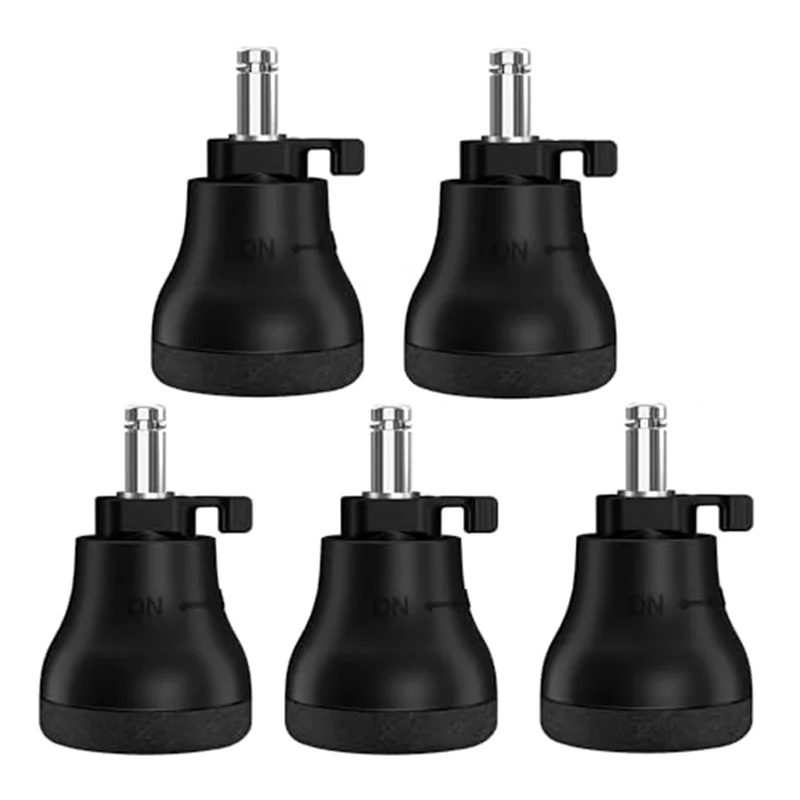AB15-Accesorios para sillas de oficina, ruedas giratorias, almohadillas para pies fijas, interruptor fácil entre deslizamiento de ruedas y freno de rueda, 5 uds.