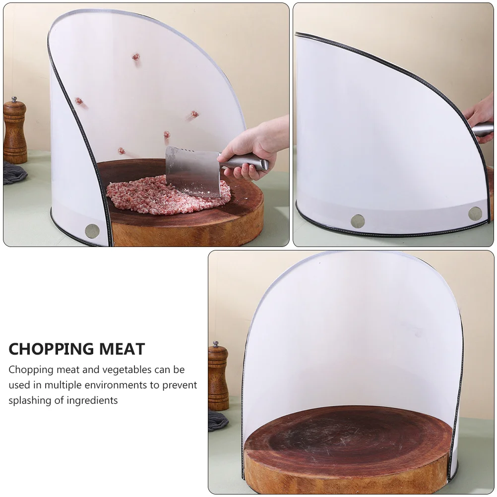 

1 шт. складная разделочная доска, перегородка, белый недеформированный кухонный барьер для дома, отеля, ресторана, непрозрачная разделочная доска, обод