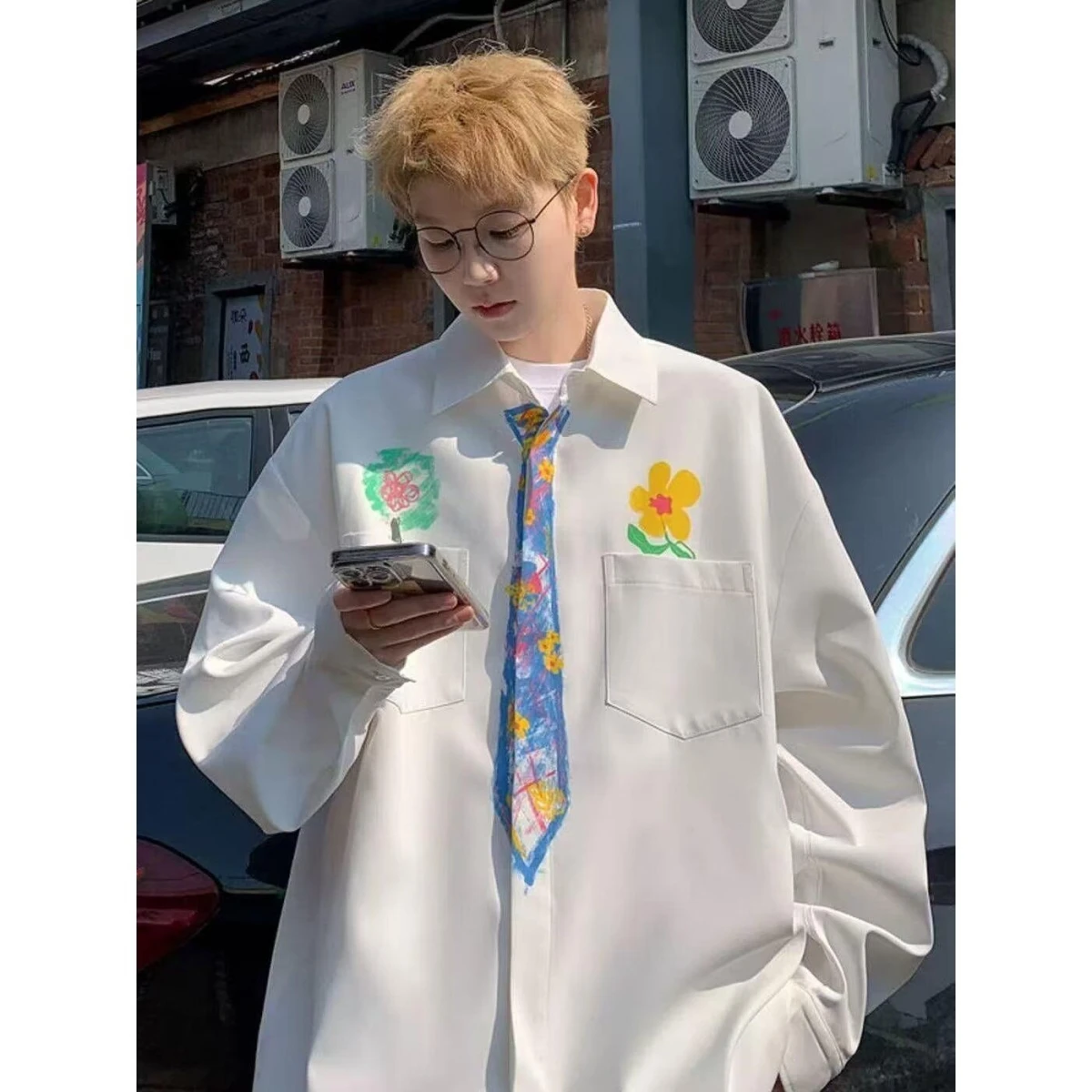 

Мужская повседневная футболка с принтом «фальшивый галстук-бабочка», летняя верхняя одежда, свободный крой, бренд Hong Kong Sle