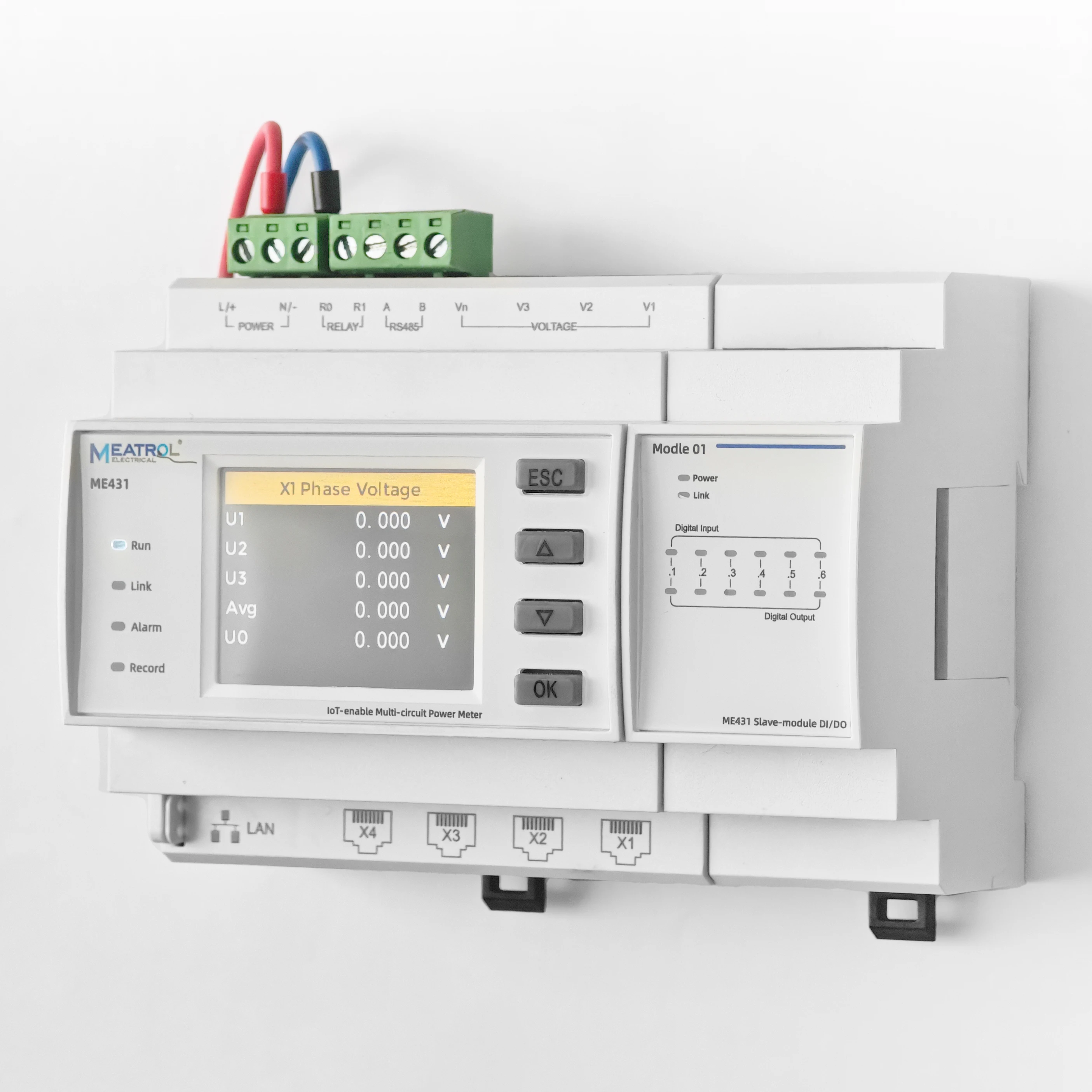 LAN Web Server Power Monitoring Equipment Ethernet 3 Phase Multi-functional Data Logger ME431 Energy Meter