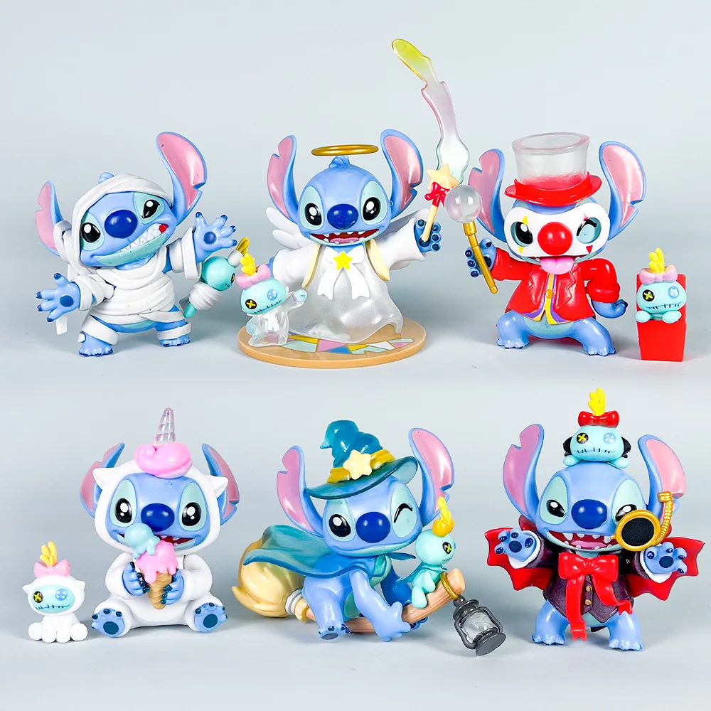 

Disney Stitch 2.0 Фигурки слепых коробок Забавный дневник Коллекционный топпер для торта в стиле аниме и декор стола для детей Сувениры на день рождения Подарки
