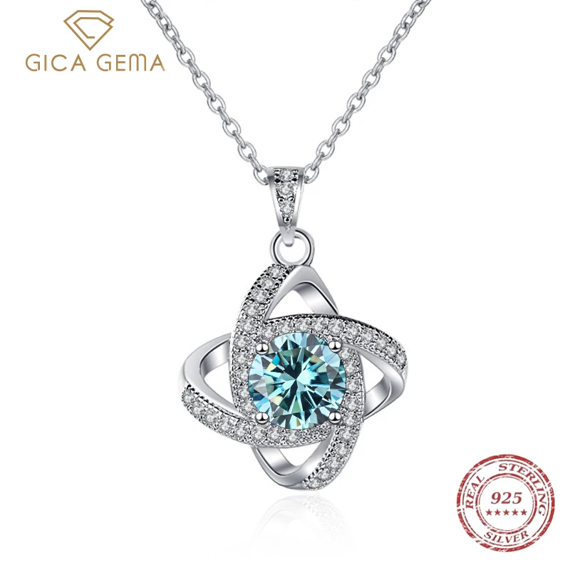 

Женское ожерелье из серебра 925 пробы, 1 карат, с муассанитом