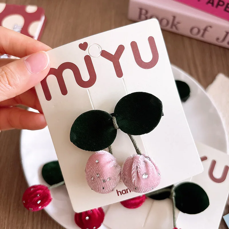 2025 Cute Cherry Princess Hairpins Women Girl Children Gift Hair Clip Barrettes Accessories Hairclip Headwear Headdress Ornament