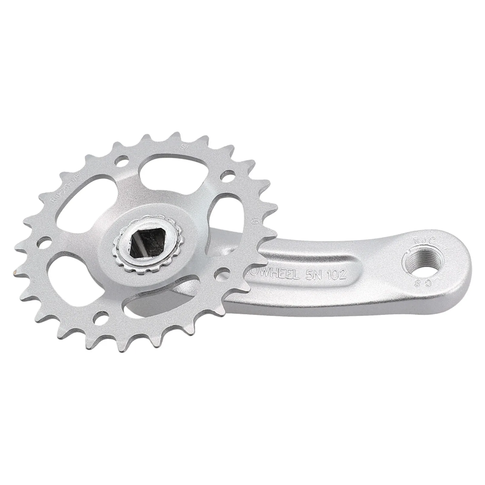 

1set Bike Crank 25 28T Children Kids Bicycle Crankset Single Speed Crank Set Square Hole Aluminum Alloy102/114mm Crank Bike Part