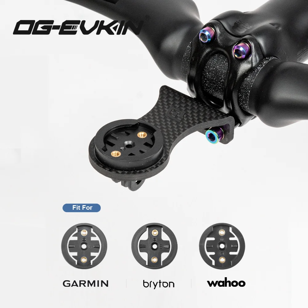 OG-EVKIN CM-002-N Bike Stem Carbon Fiber Computer Mount Holder Table Rack For Garmin/Bryton/Wahoo Bike Computer/Camera/Light