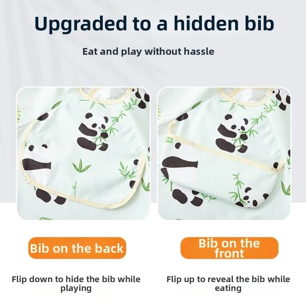 

New Waterproof Unisex Feeding Bib Rice Pocket Soft Long Sleeve Apron Children's Feeding Smock Feeding Blouse Toddler Bibs
