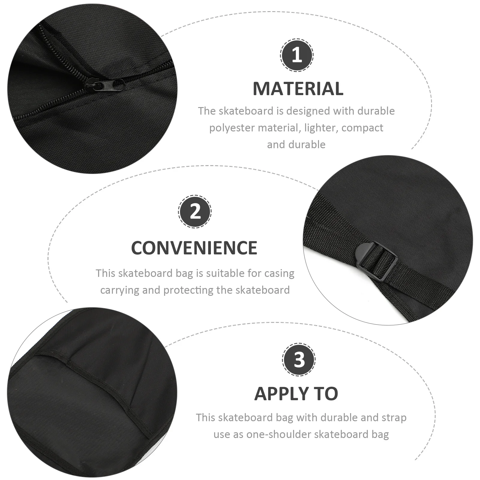 

Compact Skateboard Sling Bag Portable One-Shoulder Protector for Skaters Thickness Skateboard Bag Drift Board Rucksacks