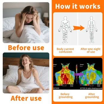 Uzemňovací prostěradlo, uzemňovací podložka, 10% stříbrných vláken a 90% organické bavlny, přírodní zdravá energetická podložka, zlepšuje spánek 10 nejlepší prodej uzemňovací rohož uzemnění - №8