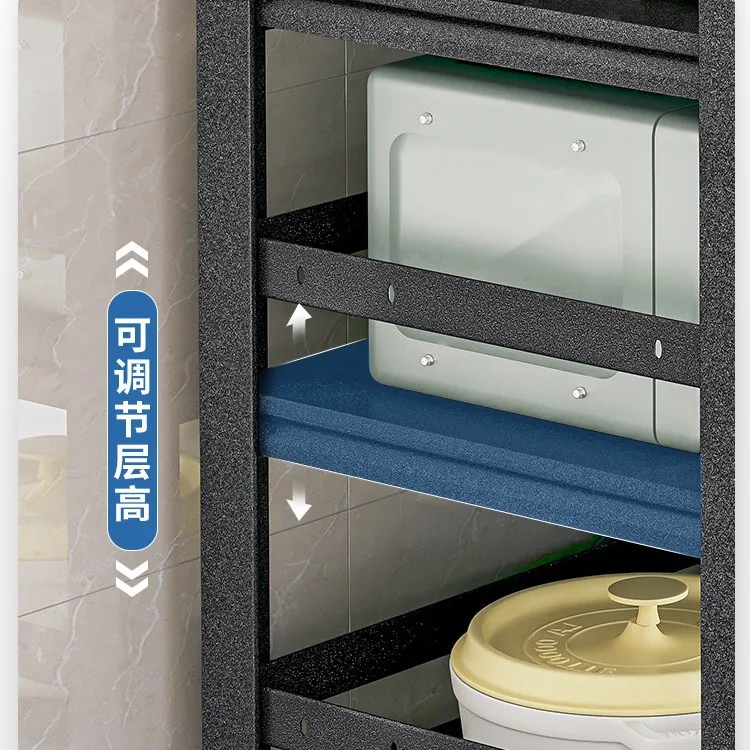 Kitchen Multifunctional Shelf Floor to Floor Multi-layer Pot Rack Storage Rack Household Oven Microwave Rack Storage