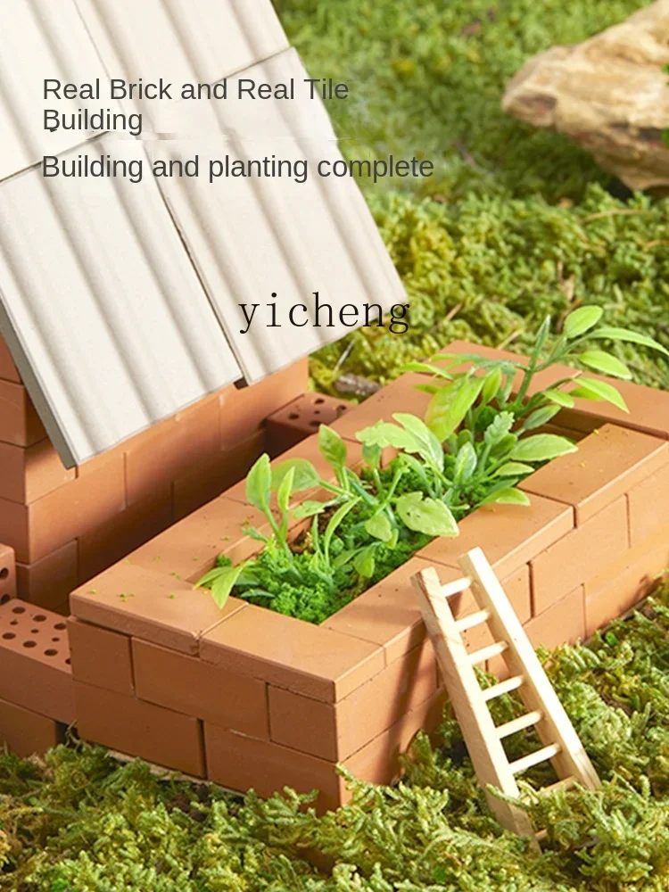 Tqh Mason Building House Casa da gioco Giocattolo per ragazzi e ragazze Regalo di compleanno fatto a mano di 5-7 anni