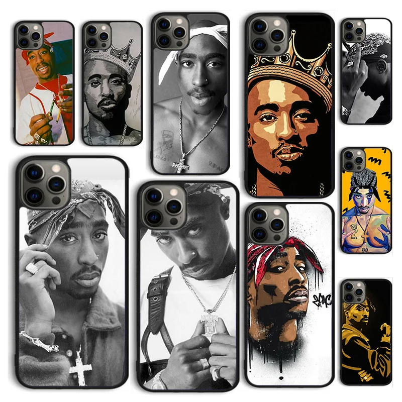 Autumu Tupac 2pac Shakur Phone Case Cover for iPhone 16 15 12 mini 11 13 14 Pro Max SE 2020 Apple 6S 7 8 Plus Coque