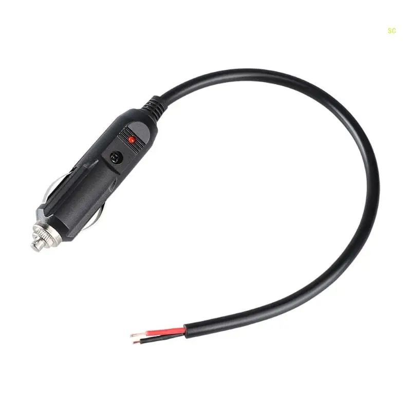 Male Plug Cigarette Outlet 12V 18AWG Cable Fused for DC Power 12V Socket Dropshipping