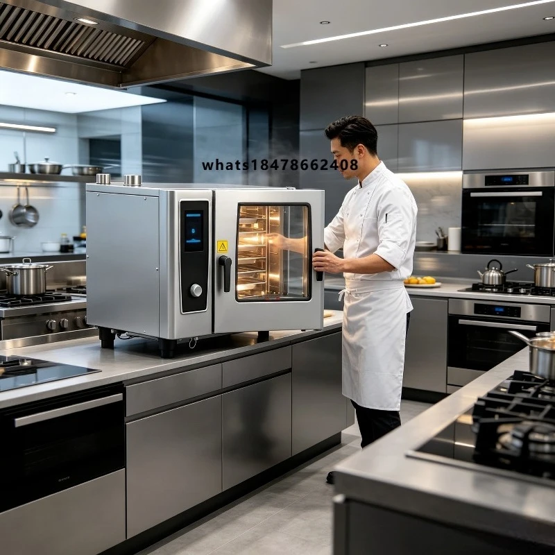 Commercial Electric Bakery Oven Bread Pizza Convection Combined Industrial Steam Restaurant Dinning Equipment