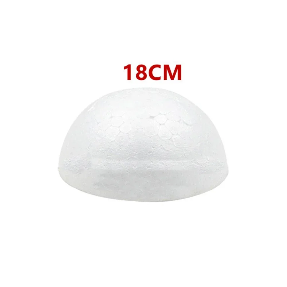 1pc palline di polistirene espanso semicircolare per bambini natalizi fai da te dipinte decorazioni per palline di fiori per feste di matrimonio 15cm/18cm/20cm/25cm