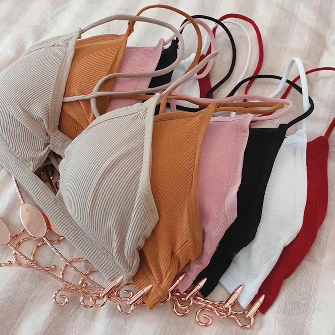 Sexy Cross Bra Tube Top Bralette Women Crop Top Female Sexy Lingerie Beauty Back Intimates Crop Top Seamless Padded Underwear