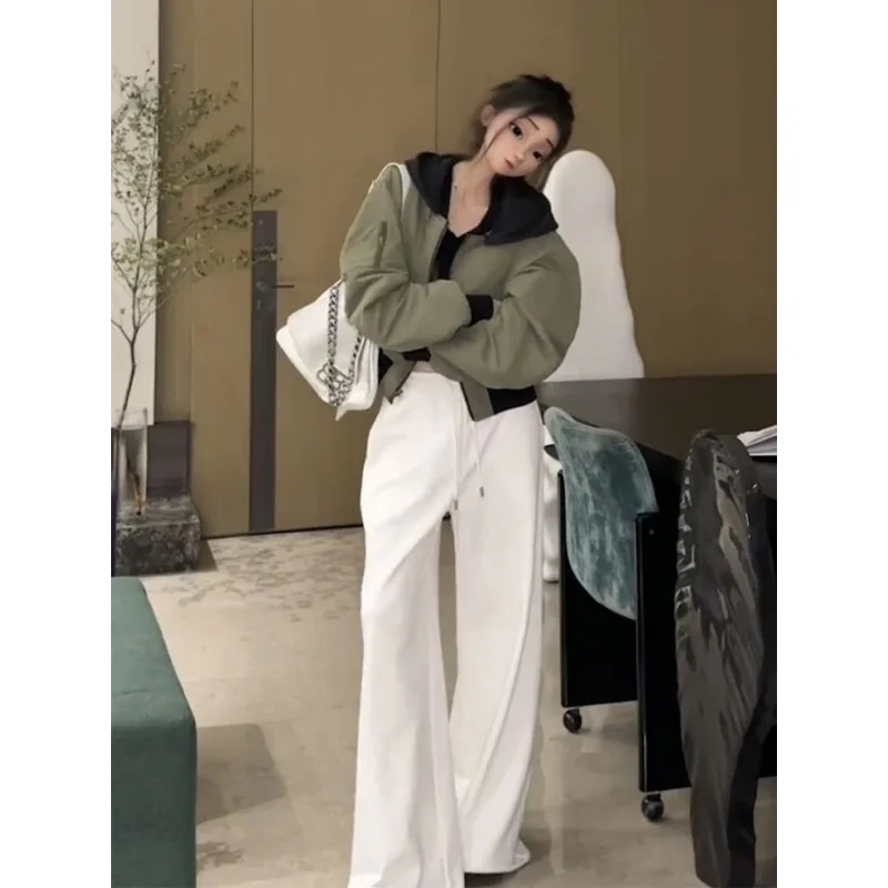 A Design Sense Double-sided Leather Jacket for Women Thickened Cotton-padded Jacket for Autumn and Winter Retro Short Jacket Top