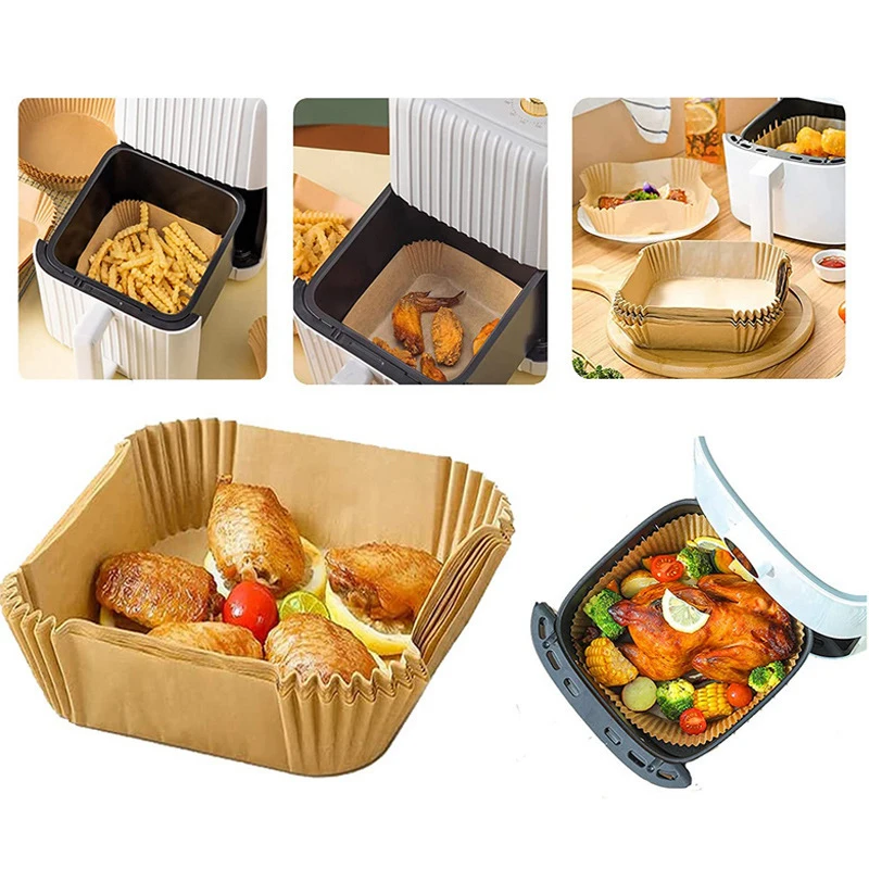 Air fryer special paper oven mat tray silicone grease paper baking kitchen paper tray absorbent paper fryer paper