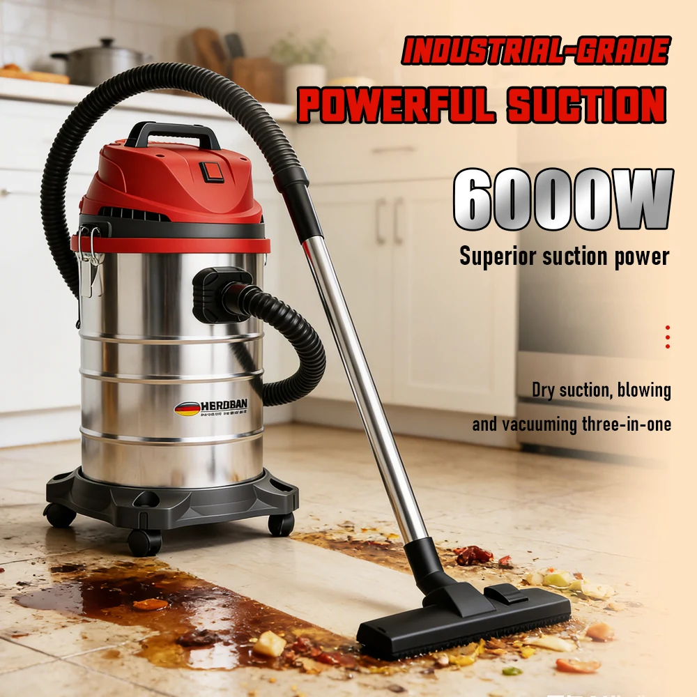 Tungfull Wet Dry Vacuum Cleaner High Power Industrial Vacuum Tool for Car Wash, Home Use, Grout Cleaning & Commercial Cleaning