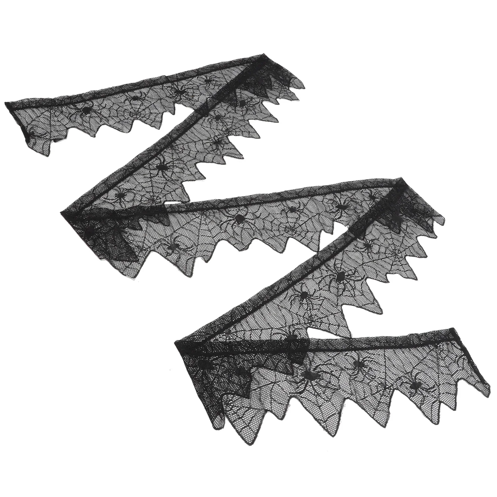 

Halloween Spider Web Curtain Soft Lightweight Horizontal Window Curtain Creepy Party Decoration Horror Photo Backdrop