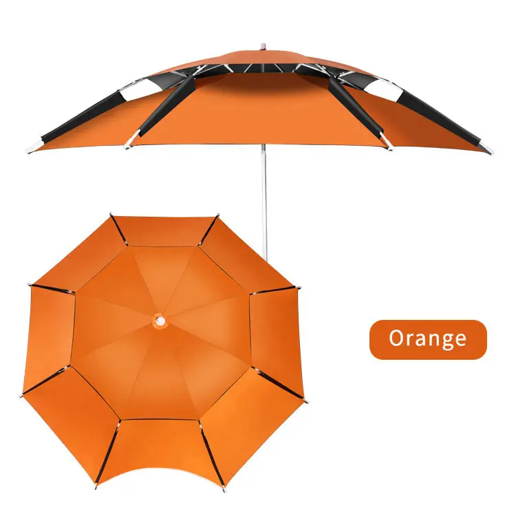 Adjustable Rotating Fishing Umbrella, Big UV Protection, Double Layer, Outdoor Windproof, Wholesale