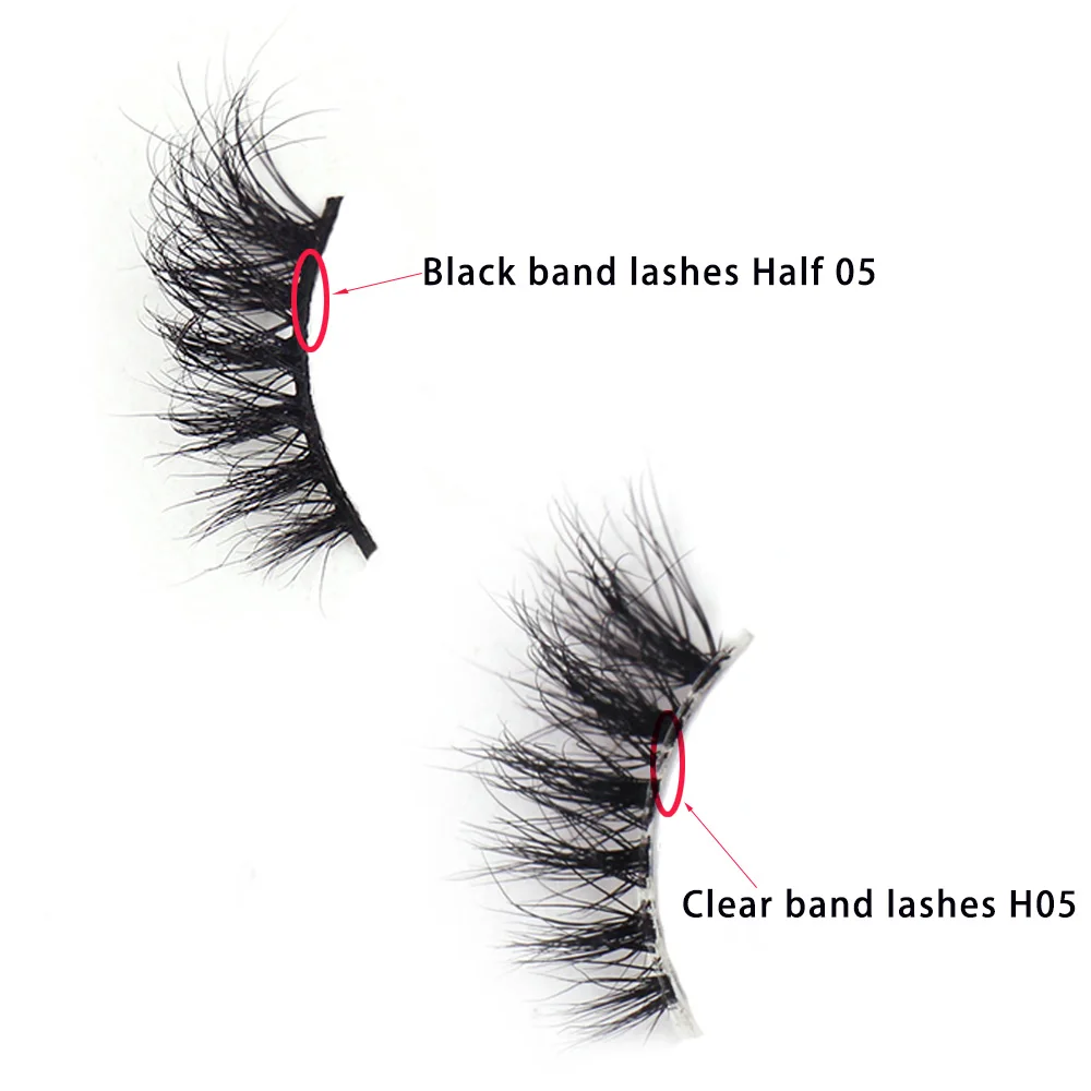3D Half Lashes Wholesale Natural Half False Eyelashes 3D Mink Lashes Wispy Natural Crisscross Fake Eyelashes Extension Makeup