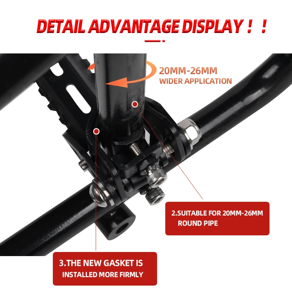 Motorcycle Accessories Front Foot Pegs Rest Footrests Clamps For Triumph TIGER EXPLORER 1200 TIGER1200 GT XC XCX XCA XR XRX XRT view 4
